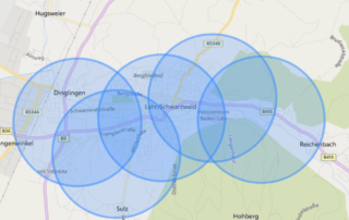 Radiusmap Lora 1.5km